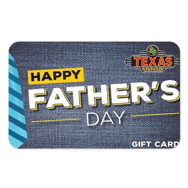 Gift card for steak and hearty meals Texas Roadhouse eGift Card for steakhouse dining and meals