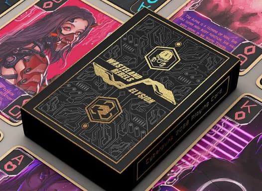 Hidden notes inside custom e-card game Custom e-card game with hidden messages inside