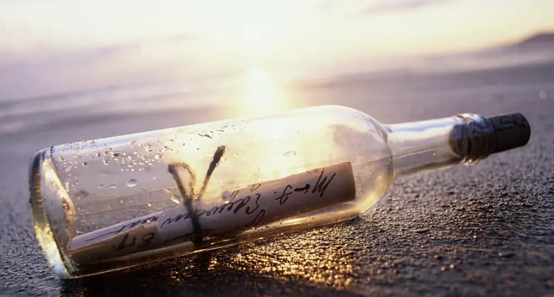 Decorative Message in a Bottle Gift Romantic message in a decorative glass bottle, perfect for heartfelt gifting