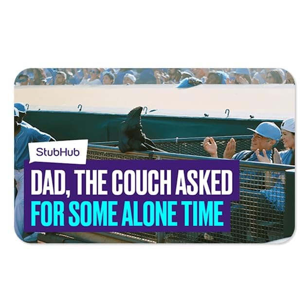 Gift card for live event and sports tickets StubHub eGift Card for event tickets, concerts, and sports games