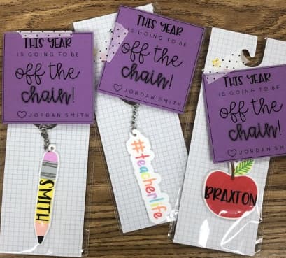 Custom Keychain Gift Tag for Father's Day Personalized keychain gift tag for Father's Day card