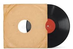 Retro Vintage Vinyl Record Sleeve Gift Idea Vintage vinyl record sleeve used as a nostalgic gift envelope