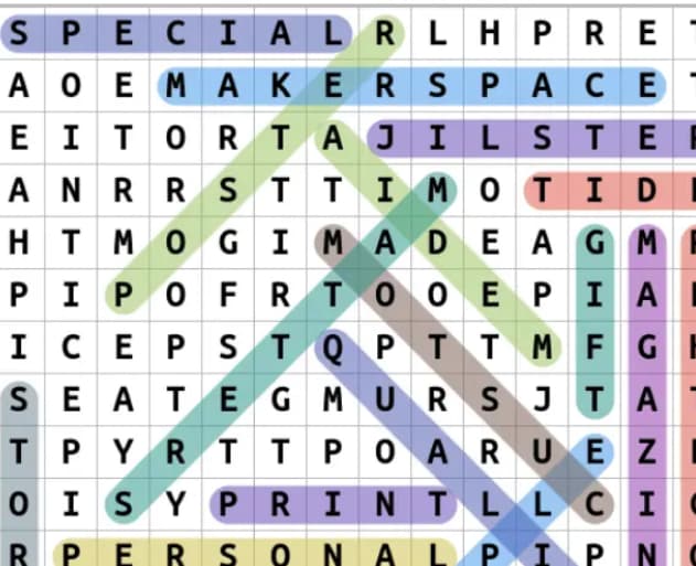 Secret note hidden in custom crossword puzzle Custom-made crossword puzzle hiding a secret message