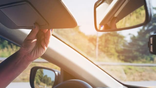 Hidden message under car’s sun visor Surprise note taped under car sun visor