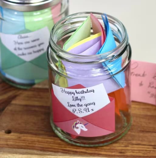 Cute Mini Mason Jar Message Gift Idea Mini mason jar filled with heartfelt messages and surprises