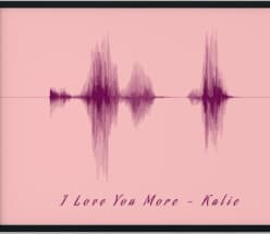 Personalized Sound Wave Art Gift Surprise Custom sound wave art surprise print gift for loved ones
