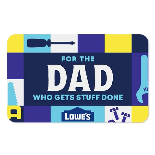 Ideal gift for DIY and home improvement projects Lowe's eGift Card for home improvement and hardware store purchases