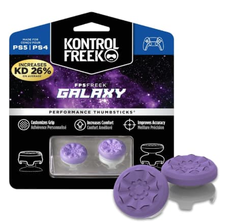KontrolFreek Galaxy Thumbsticks for PS4 & PS5 – Boost Accuracy & Comfort in Gaming. KontrolFreek FPS Freek Galaxy thumbsticks for enhanced gaming performance on PlayStation.