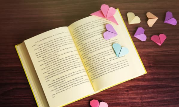 Hidden message inside a favorite book A book with a secret note hidden inside the pages