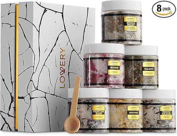Pamper Her with a Deluxe Epsom Bath Salts Gift Set Deluxe Epsom bath salts gift set for a refreshing spa day at home