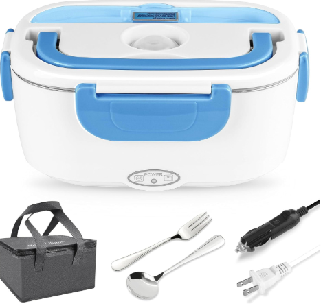 Portable electric lunch box to conveniently warm up meals on the go. Electric Lunch Box Food Heater