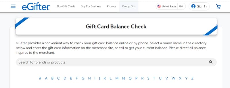 Select the first letter of the merchant's name. (e.g. "A").