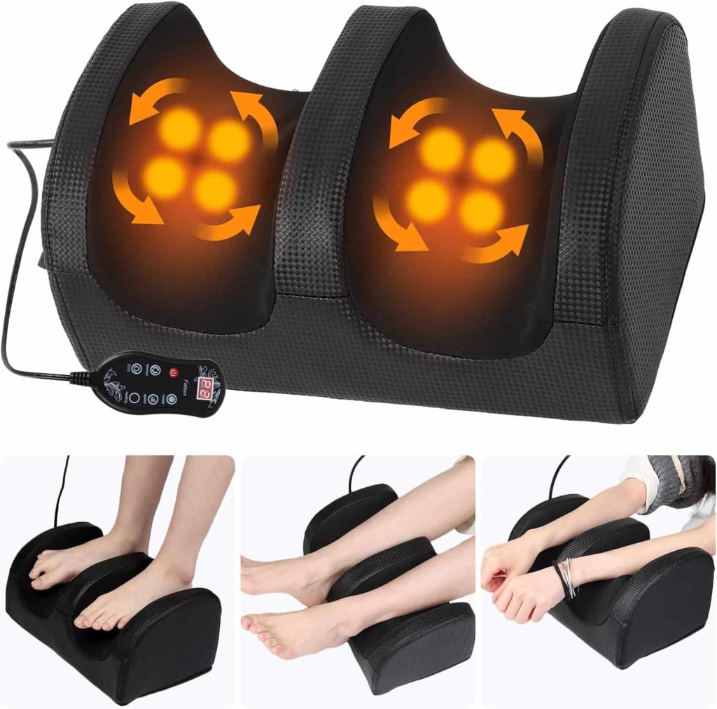 Shiatsu electric foot massager for deep kneading relief and relaxation. Shiatsu Electric Kneading Foot Massager Machine
