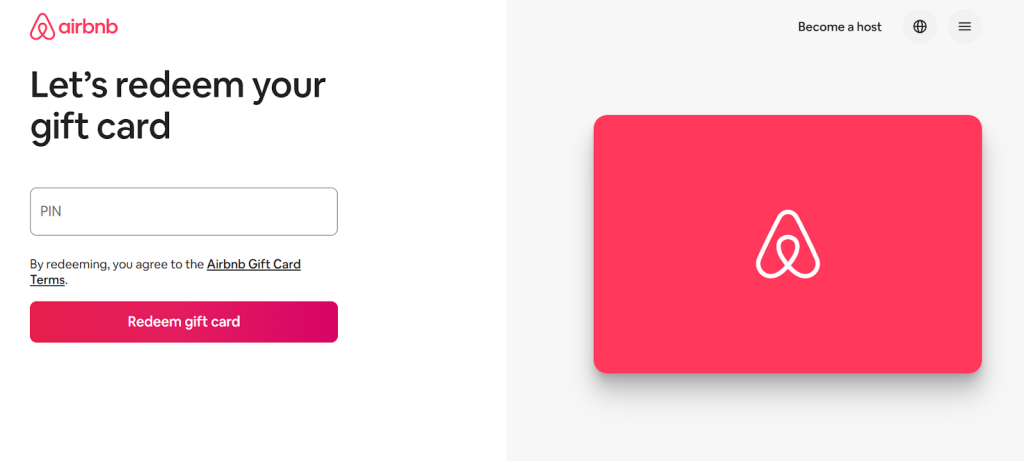 Enter the Gift Card Code Enter the Gift Card Code
