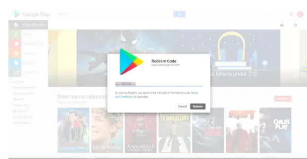 Enter your code and confirm that you want to redeem the amount Enter your code and confirm that you want to redeem the amount