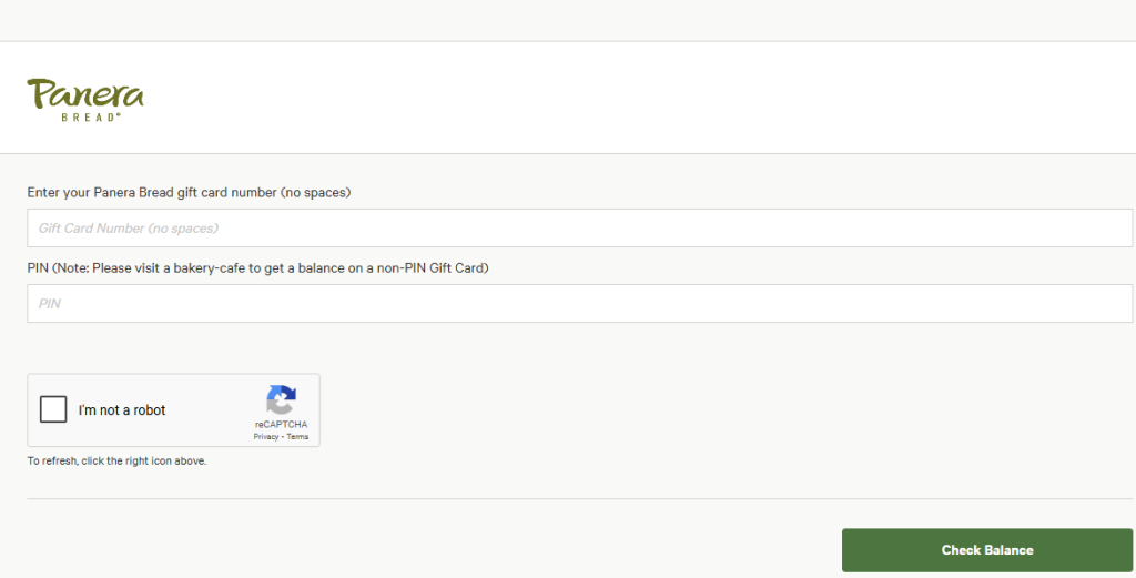 enter your panera bread gift card number and pin enter your panera bread gift card number and pin