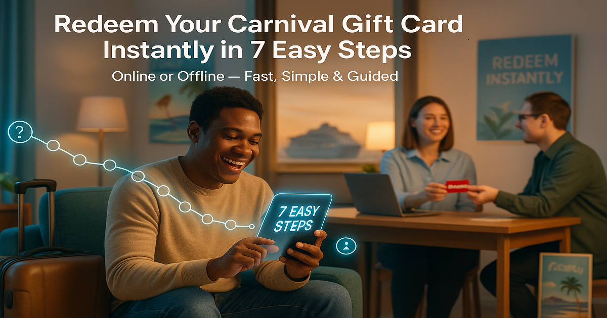 Redeem Your Carnival Gift Card Instantly in 7 Steps.