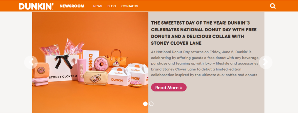 User opening the official Dunkin' Donuts app on a smartphone to begin the gift card redemption process.

