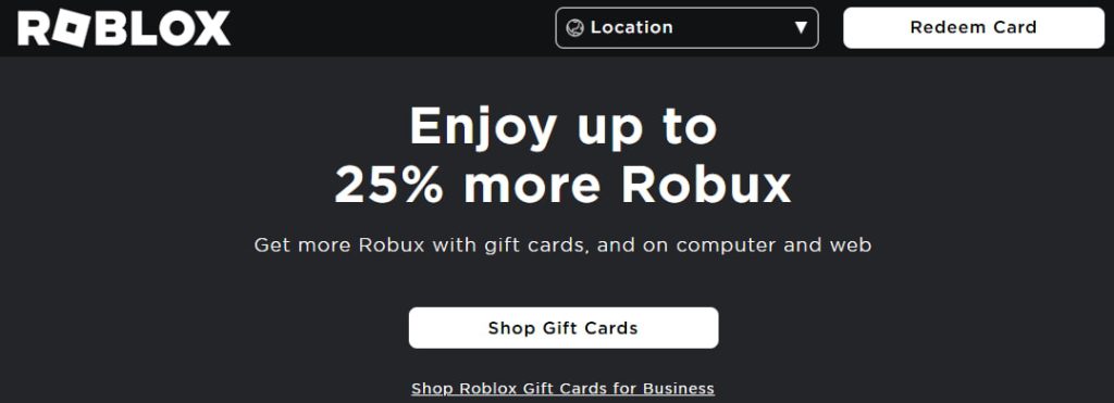Instruction to open the official Roblox platform Open Roblox official website