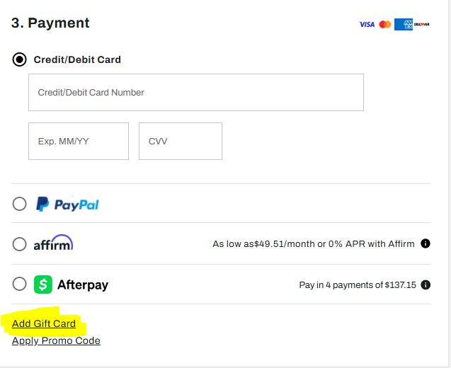 Image showing a cashier navigating to the Gift Card Redemption option on the checkout register screen at a Dick’s Sporting Goods store.

