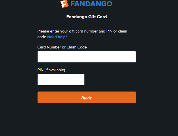 Enter the Gift Card Code
