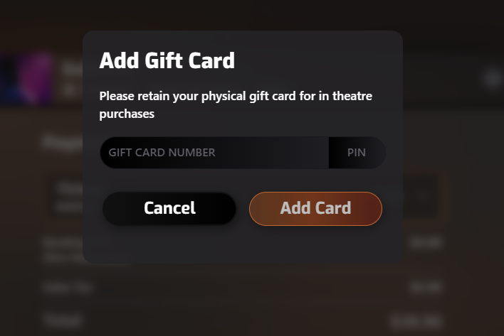Image showing a user typing the Regal gift card code into the designated redemption field on the official website or app. Image showing a user typing the Regal gift card code into the designated redemption field on the official website or app.