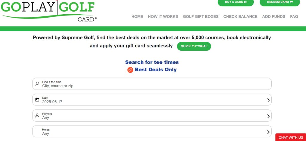 A user scrolling through the golf website and highlighting the 'Gift Card Redemption' section, ready to enter card details for balance or checkout use A user scrolling through the golf website and highlighting the 'Gift Card Redemption' section, ready to enter card details for balance or checkout use