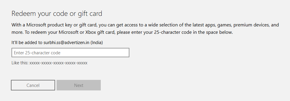 Locate the Gift Card Redemption Section Locate the Gift Card Redemption Section