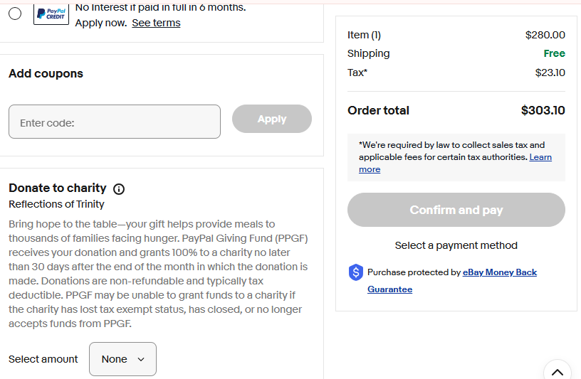 Enter your eBay gift card code in the designated redemption field