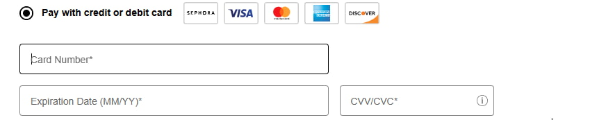 Enter your Sephora gift card number and PIN to redeem your balance Input the Sephora gift card number and PIN in the designated fields on the checkout page