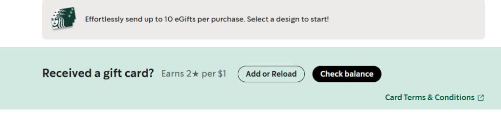 Instruction for viewing and managing available balance on your Starbucks gift card Check and manage your Starbucks gift card balance