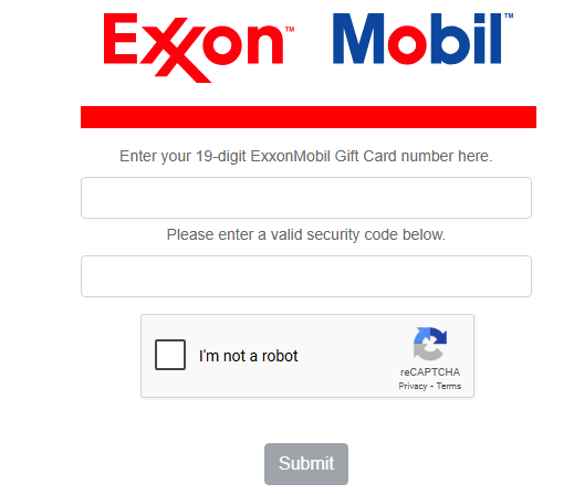 User checking and managing gas gift card balance online