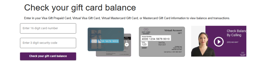 Check and Manage Your Gift Card Balance User viewing and managing their gift card balance on a website or mobile app screen.