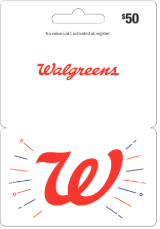 Illustrated instructions for redeeming a Walgreens gift card at a physical store. Illustrated instructions for redeeming a Walgreens gift card at a physical store.