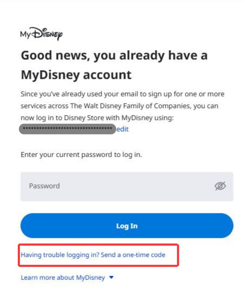 Reset your Disney Store account password using the 'Forgot Password' option Reset your Disney Store account password using the 'Forgot Password' option