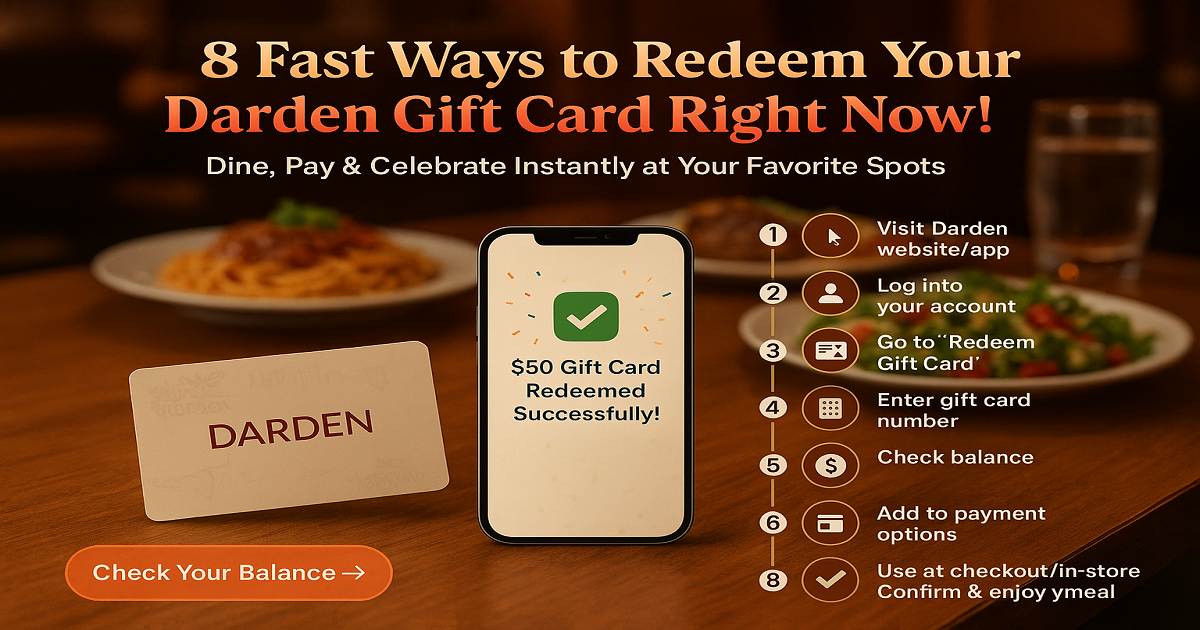 8 Fast Ways to Redeem Your Darden Gift Card Right Now!.