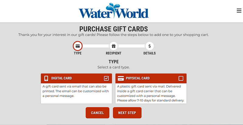 Buying a digital gift card online via laptop screen. Buying a digital gift card online via laptop screen