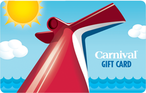 A Carnival gift card placed on a cruise brochure with ocean waves, sunglasses, and a boarding pass—representing prepaid cruise travel experiences. A Carnival gift card placed on a cruise brochure with ocean waves, sunglasses, and a boarding pass—representing prepaid cruise travel experiences