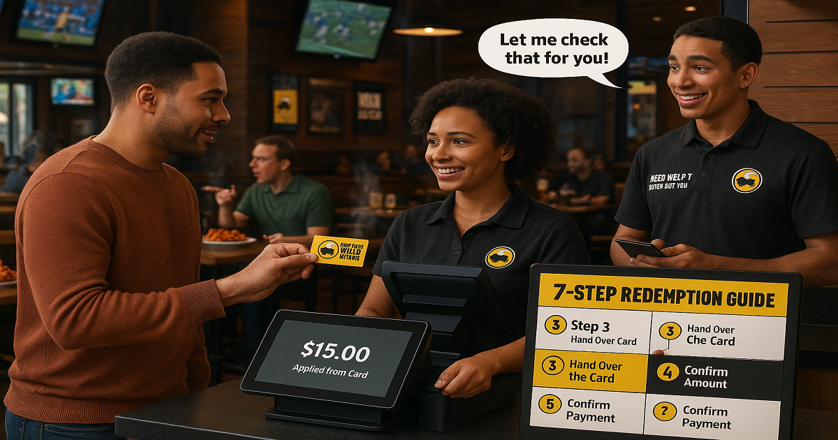 Redeem Buffalo Wild Wings Gift Card in Just 7 Steps