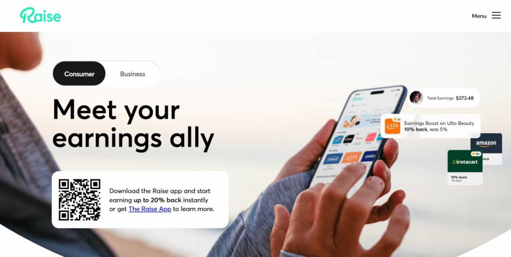 Open the official Raise platform to begin redeeming your gift card online Open the official Raise platform to begin redeeming your gift card online
