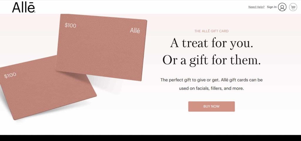 Opening the official Allē website to begin the gift card redemption process online