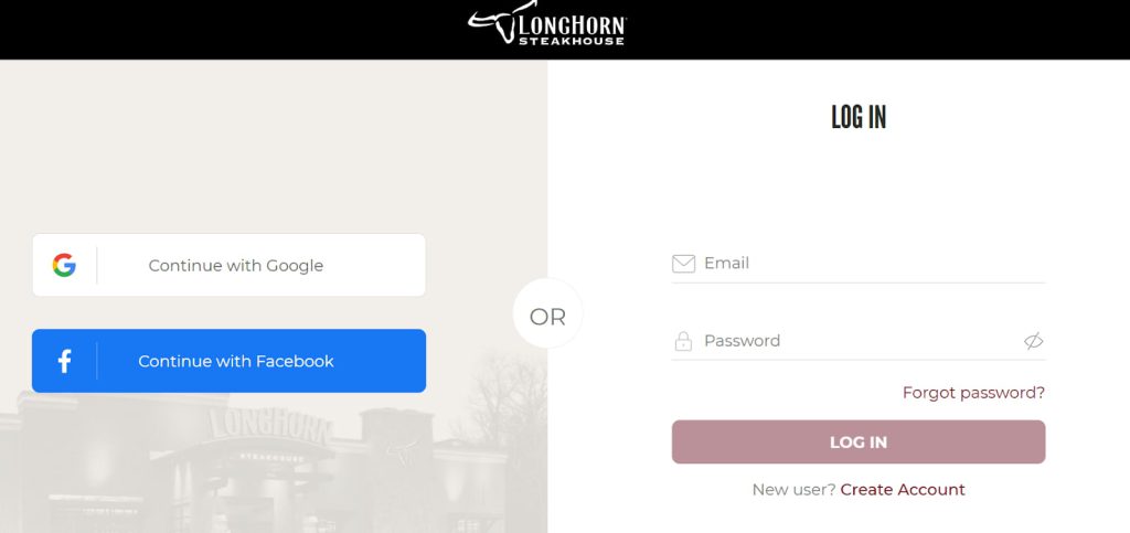 Logging in or creating a LongHorn account to redeem a gift card online securely Logging in or creating a LongHorn account to redeem a gift card online securely