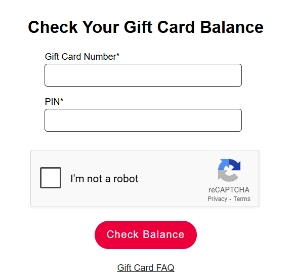 Viewing current gift card balance in account dashboard Viewing current gift card balance in account dashboard